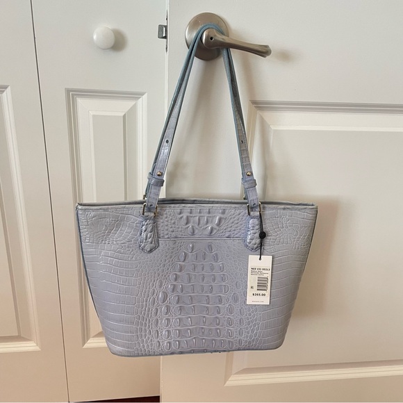 Brahmin Medium Asher Melbourne Leather Purse Periwinkle Blue - Picture 4 of 11